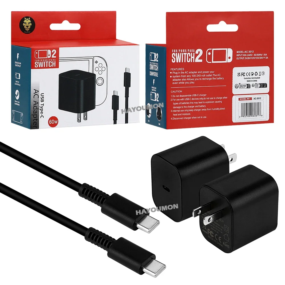 Gaming Accessories Uk - Adaptateur secteur Type-C 60W UK US