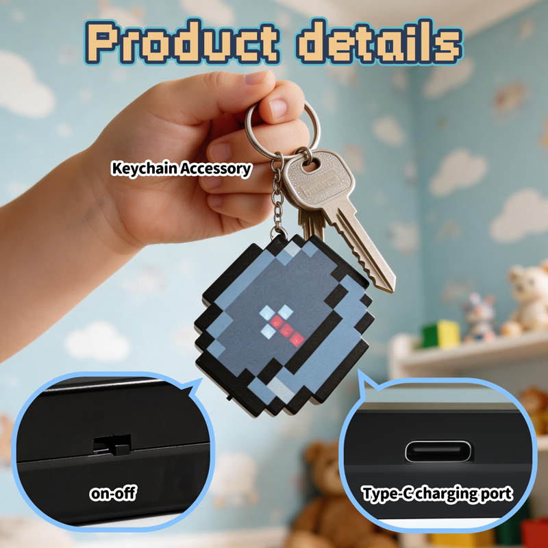 Gaming Accessories For 11 Year Old Boy - Nouveau 2026 – Porte-clés Boussole Pixel