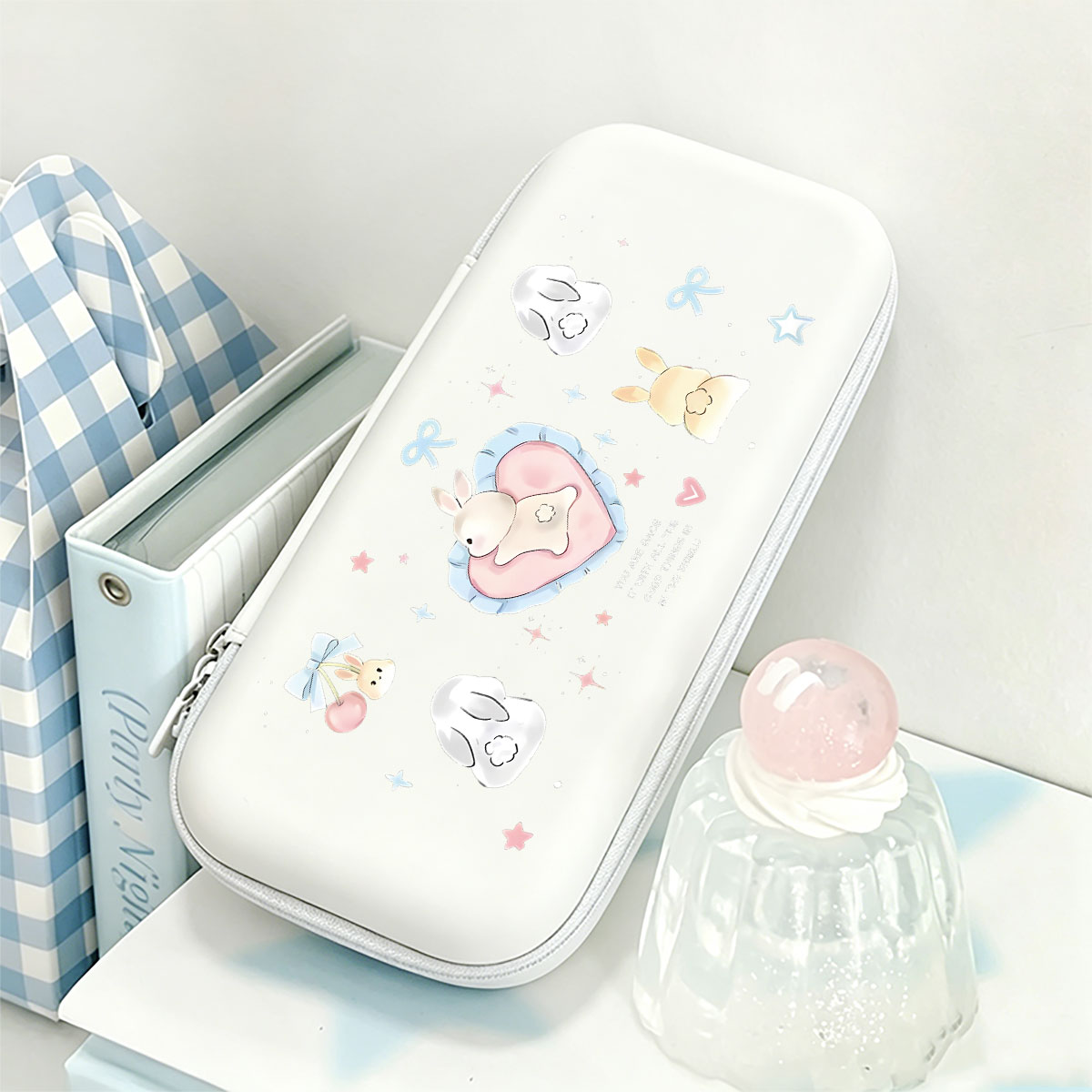 Gaming Accessories Bag - Sac de rangement rigide couleur macaron,