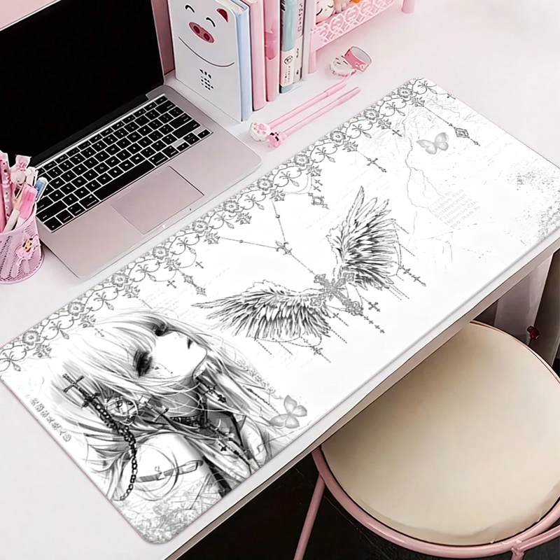 Gaming Accessories For Setup - Tapis de souris en cuir noir