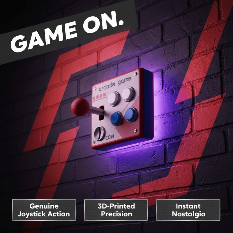 Vintage Gaming Accessories - Plaque de boutons de jeu d'arcade