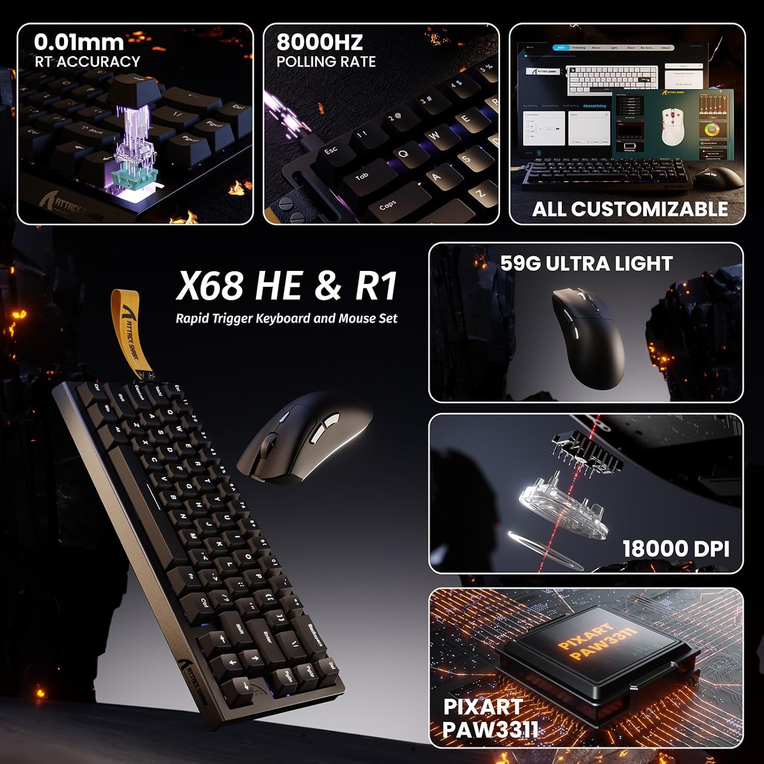 Clavier magnétique ATTACK SHAR - Gaming Accessories Uk avis et prix
