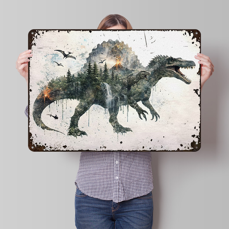 Affiche métallique Spinosaurus - Vintage Gaming Accessories avis et prix