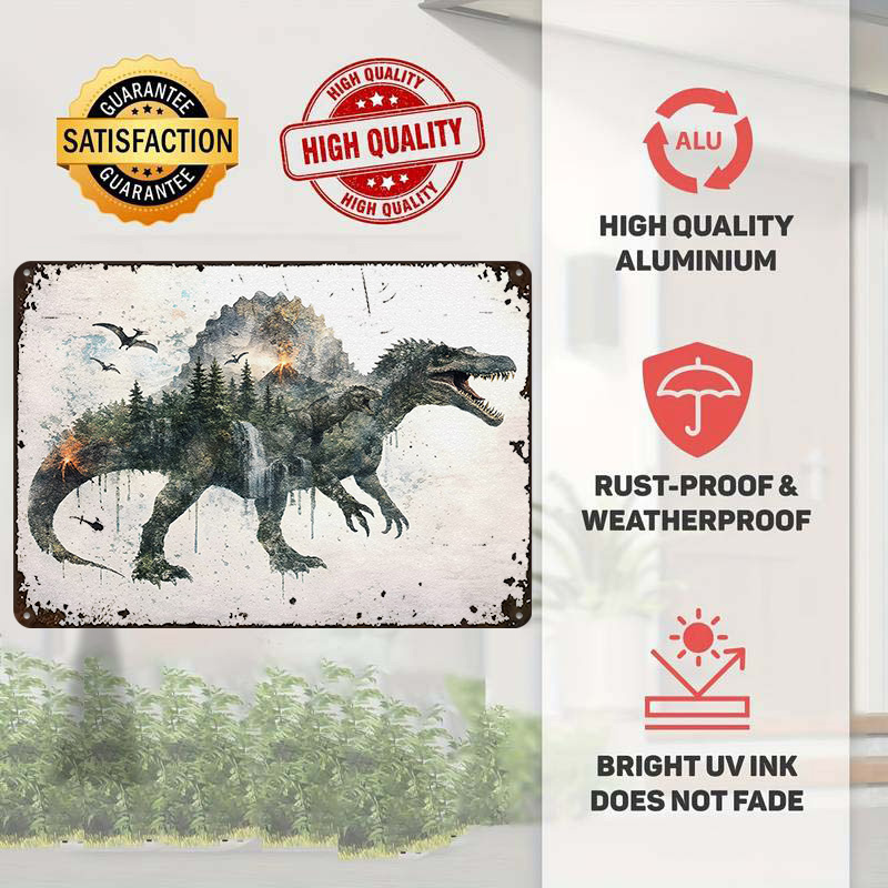 Affiche métallique Spinosaurus - Vintage Gaming Accessories avis et prix