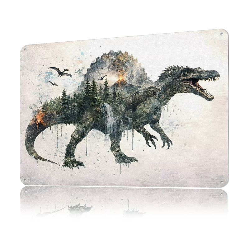 Affiche métallique Spinosaurus - Vintage Gaming Accessories avis et prix