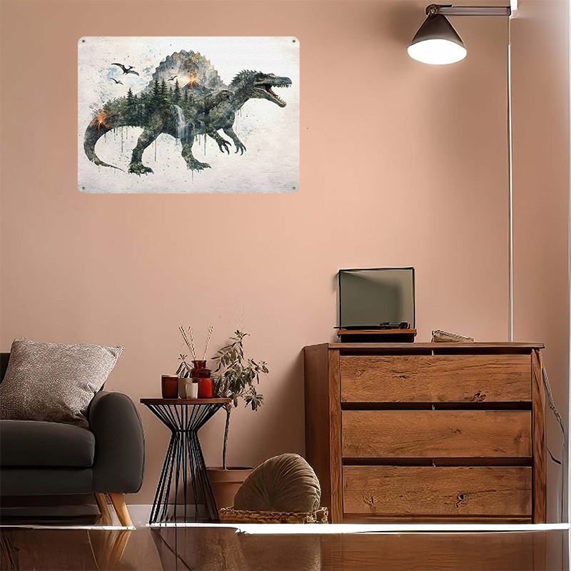 Affiche métallique Spinosaurus - Vintage Gaming Accessories avis et prix