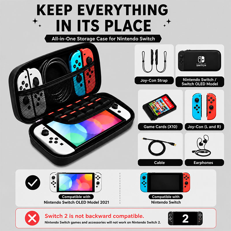 Sac de rangement rigide couleu - Gaming Accessories Bag avis et prix