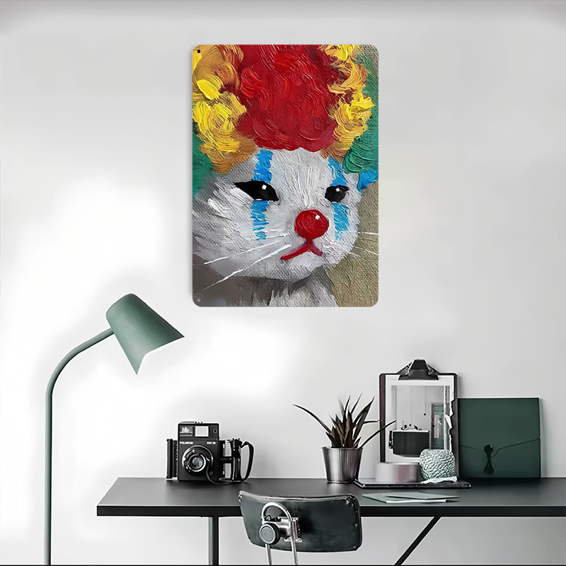Peinture de chat Clown triste, - Vintage Gaming Accessories avis et prix