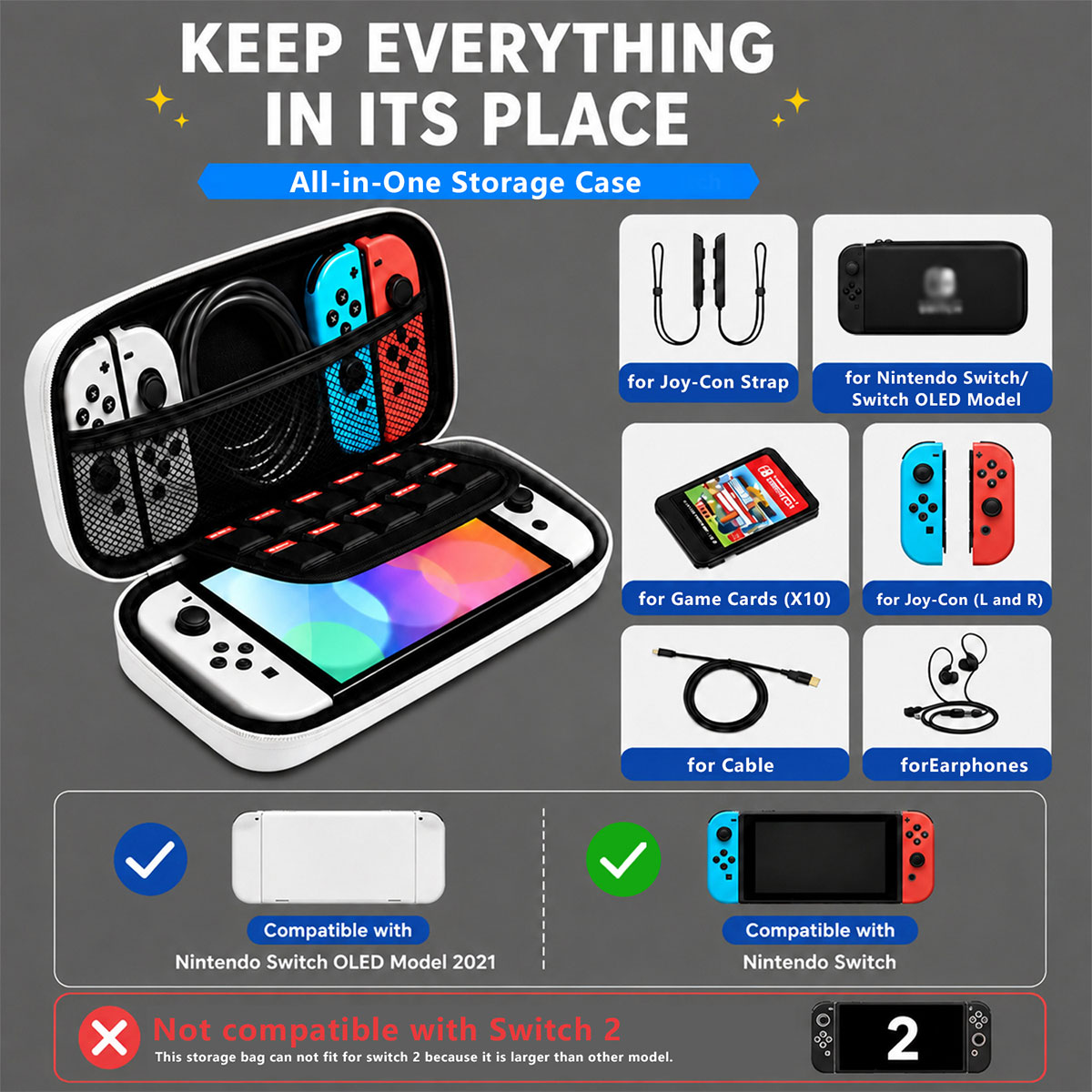 Sac de rangement rigide couleu - Gaming Accessories Bag avis et prix